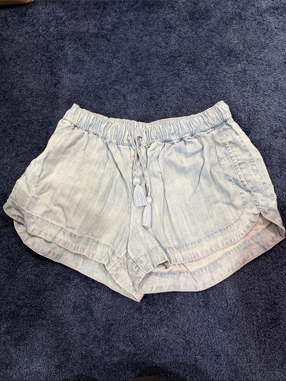 Vineyard Vines Light Blue Drawstring Tassel Athletic Shorts